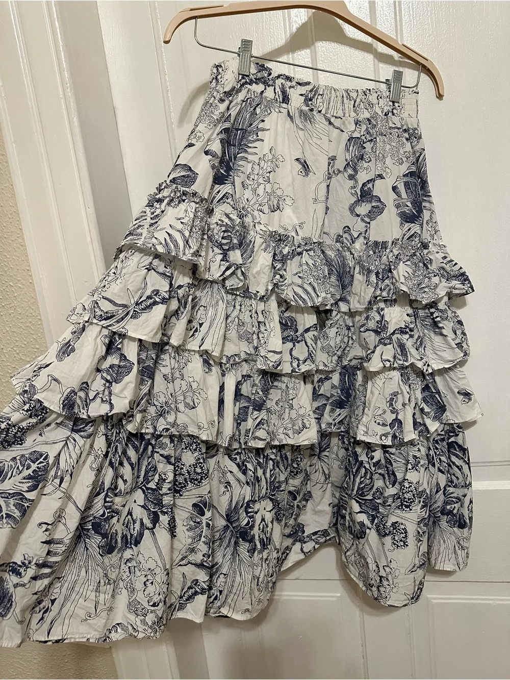Love The Label Tiered Ruffle Midi Skirt - Picture 2 of 3